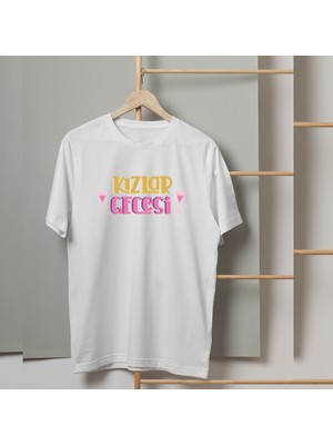 Mor Mürekkep Kızlar Gecesi Yazı Baskılı Kadın Tshirt