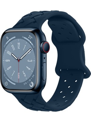 Cool Cold Apple Watch (Seri 10 42 mm) 9 8 7 6 5 4 3 2 Se Uyumlu (38/4041)MM Yeni Desen Silikon Kordon