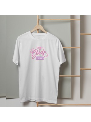 Mor Mürekkep Bride To Be Yazı Baskılı Tasarım Kadın Tshirt