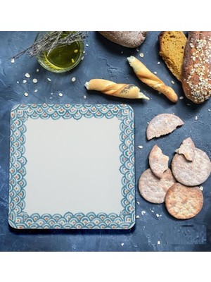 Keramika Siera 25 cm Servis Tabağı Beyaz 004