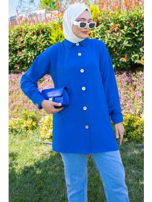 Hafsa Mina Aerobin Tunik Indigo