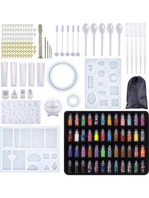 Lonni 148 Silikon Reçine Takı Kalıpları Dahil Mücevherler Için Paket Reçine Kalıpları 184pcs (Sequins) (Yurt Dışından)