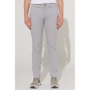 ALTINYILDIZ CLASSICS Erkek Gri Slim Fit Dar Kesim Pamuklu Esnek Rahat Chino Pantolon
