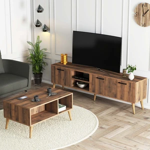 Set 1583-2072 Exxen 180 cm Tv Ünitesi + Exxen Orta Sehpa - Hat Rengi