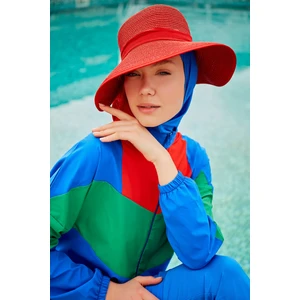 Paraşüt Saks Tam Kapalı Tesettür Mayo M2306