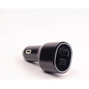 40200 Super Fast Turbo Araç Şarj Aleti (45W + 15W) Kablolu Set Siyah