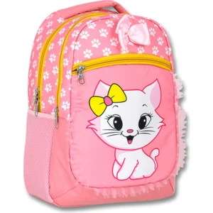 Ümit Çanta Cennec Pembe Sarı Sevimli Kedi Üç Gözlü Ilkokul Okul Sırt Çantası - Kız Çocuk