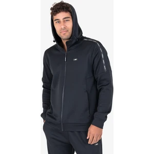 Siyah Erkek Fermuarlı Kapüşonlu Sweatshirt 23N-1126