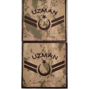 Akıncı Askeri Malzeme Uzman Çavuş Rütbesi Kol Plastik 3D Jandarma Komando  Akıncı Askeri Malzeme