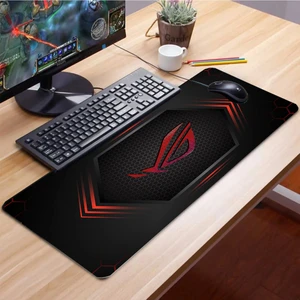 SonicTouch Asus ROG (Republic OF Gamers) Kırmızı Kaydırmaz Gaming Oyuncu Masaüstü Dikişsiz Klavye Pad 32x70cm