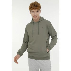 M-SN73 Basıc Hoodie 3fx Haki Erkek Sweatshirt