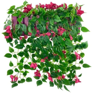 Yapay Çiçek Begonvil Li Mor Çit Balkon Saksısı 55*35CM 70CM Sarkar
