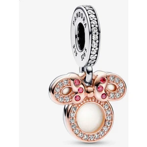 Poseidons Jewellery Disney Minnie Mouse Silüet Çift Sallantılı Charm
