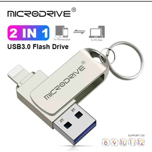 Microdrive 128GB Iphone Lightning ve USB 3.0 Usb Flash Bellek Otg Çift Girişli