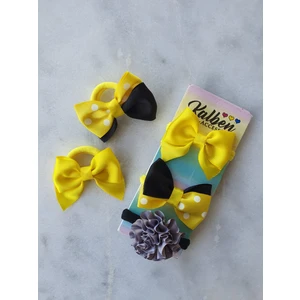 Kalben Accessories 5 Adet Fiyonk Tasarım Lastikli Çocuk Saç Tokası, Çocuk Toka, Saç Tokası, Kız Çocuk Toka Seti