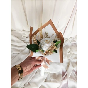 Destina Tasarım Beyaz Tekli Gül Buketi/sevgiye Hediye /söz Nişan