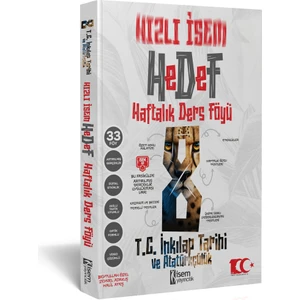 2024 HızlıHedef 8. Sınıf Inkılap Tarihi ve Atatürkçülük Haftalık Ders Föyü