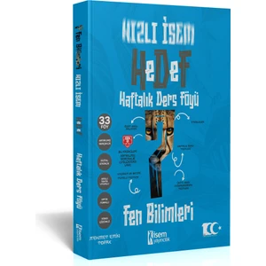 İSEM Yayıncılık 2024 Hızlı 7. Sınıf Fen Bil Haftalık Ders Föyü