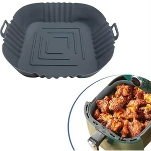 Renkli Isıya Dayanıklı Yıkanılabilir Silikon Fırın Airfryer Kare Model Pişirme Matı 20 cm