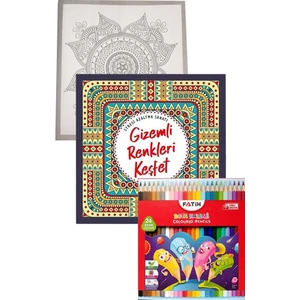 Gizemli Renkleri Keşfet Büyüklere Boyama Kitabı Fatih 24 Renk Kuru Boya 1 Adet Ema Boyama Kitabı Büyükler Için Mandala Yaratıcı Boyama