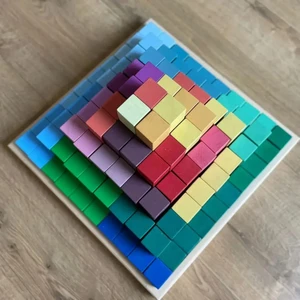 Root Wooden Toys Ahşap Oyuncak Waldorf Oyuncak Piramit Küp Set