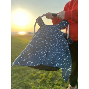 Run Baby Müslin Kumaş Çıt Çıtlı Puset Örtüsü  75 x 100 cm