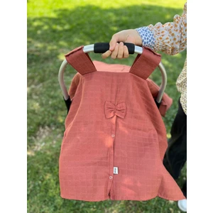 Run Baby Müslin Kumaş Çıt Çıtlı Puset Örtüsü  75 x 100 cm