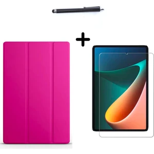 Xiaomi Mi Pad 5 11 Inç Uyumlu Uyku Modlu Smart Tablet Kılıfı Ekran Koruyucu ve Kalem Seti
