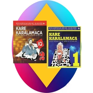 Kare Karalamacalar - Akıl Oyunları Set 1 / 7'den 70'e Iq Zeka Mantık  ( 2 Kitap Akıl Dolu Harika Set