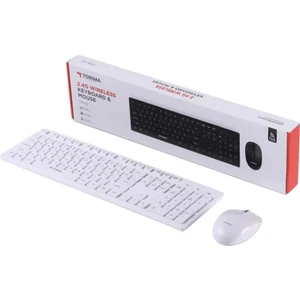 Tmk-02 2.4ghz Kablosuz Q Klavye ve Mouse Seti Beyaz