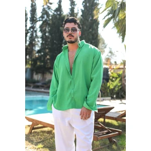Dokulu Oversize Yazlık Gömlek