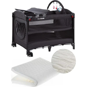 Babydoor 2052 Madre Pro Oyun Parkı 70 x 110 cm Bebek Beşik+Yatak Siyah