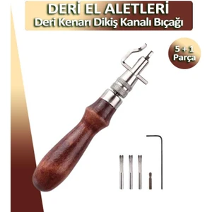Deri Kenarı Dikiş Kanalı Bıçağı Deri El Aleti 5+1