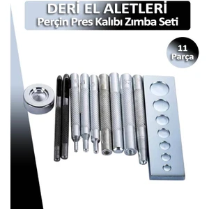Perçin ve Çıtçıt Için 11 Parça Pres Kalıbı Seti Çelik