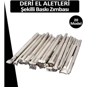 Şekilli Deri Baskı Zımbası 20 Model Paslanmaz Çelik Craft