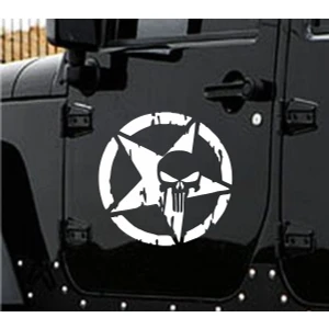 Army Yıldız Kurukafa Off Road Oto Duvar Motosiklet Sticker