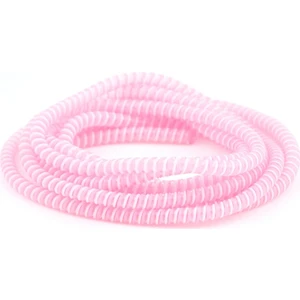 Spelt Kablo Kordon Koruyucu Spiral Sarma Kılıf Koruma Açık Pembe