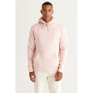 Altınyıldız Classics Erkek Pudra Standart Fit İçi Polarlı 3 İplik Kapüşonlu Kanguru Cepli Pamuklu Sweatshirt