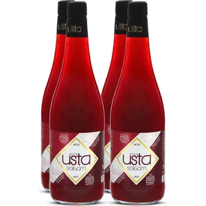 Büyük Usta Şalgam Cam Şişe Acılı 1 lt 4'lü