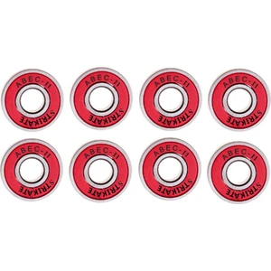 8x 608RS Abec-11 Kaykay Taşıyan 8mm Longboard Kırmızı (Yurt Dışından)