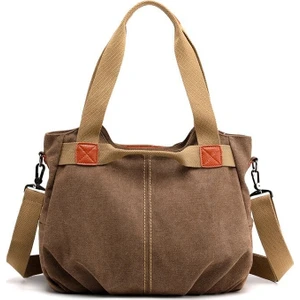 Fashion Smart Kadın Gündelik Retro Kanvas Günlük Omuz Çantası Alışveriş Çantası (Yurt Dışından)