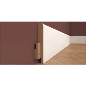 By İstanbul Lake Beyaz Pvc Kaplama Topkapı Modeli 10 cm Parke Süpürgelik T10