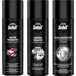 Motor Temizleme Spreyi 200 ml - Torpido Parlatıcı 200 ml - Klima Temizleyici 150 ml