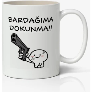 Nostaljik Lezzetler Bardağıma Dokunma Yazılı Baskılı Kupa Bardak