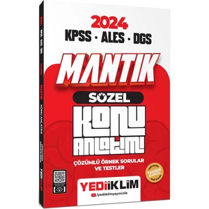 Yediiklim Yayınları 2024 KPSS ALES Sözel Mantık Konu Anlatımı