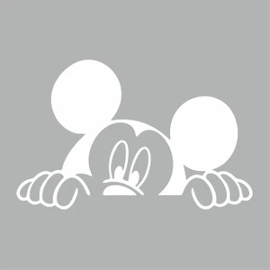 Reysa Tasarım Mickey Mouse Araba Sticker  Beyaz 20X13 cm