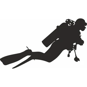 Reysa Tasarım Dalgıç Sticker Siyah 20X10 cm