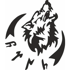 Reysa Tasarım Bozkur Göktürkçe Türk Sticker Siyah 20X20 cm