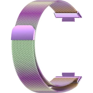 Nezih Case Huawei Watch Fit 2 Uyumlu Metal Örgü Hasır Mıktanıslı Pratik Kordon