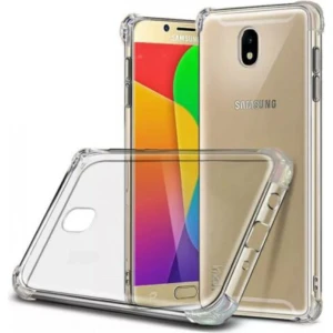 Kzy Samsung Galaxy J3 ile Uyumlu Kapak Airbag Antishock Köşe Korumalı Şeffaf Silikon Kılıf